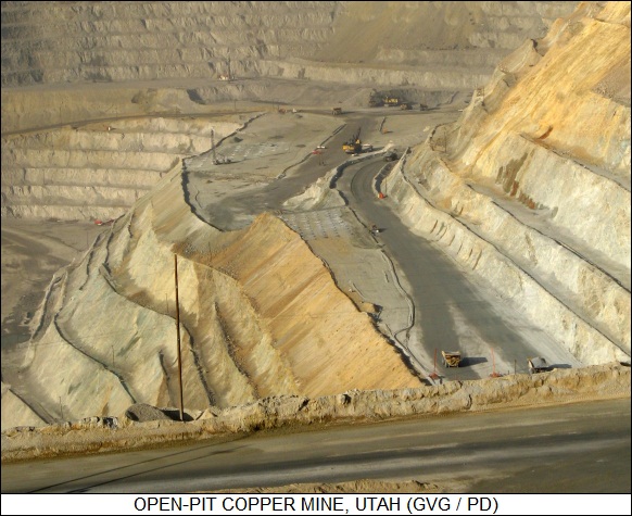 open-pit copper mine, Utah