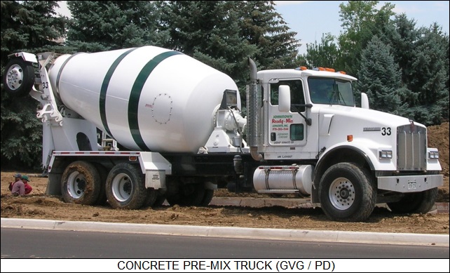 concrete pre-mix truck