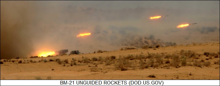 BM-21 unguided rockets