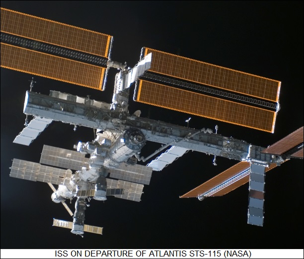 ISS on departure of Atlantis STS-115