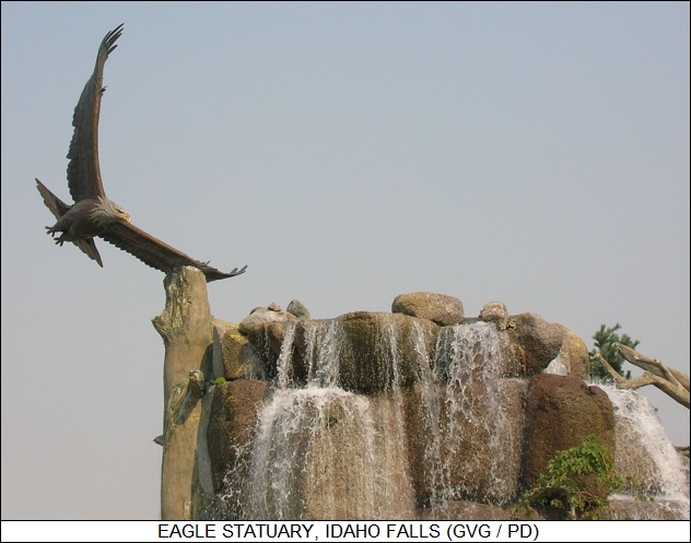 Idaho Falls eagle statuary