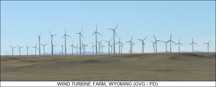 wind turbine farm, Wyoming