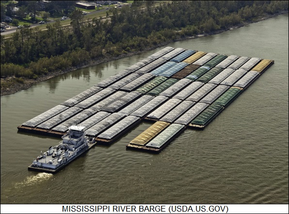 Mississippi river barge