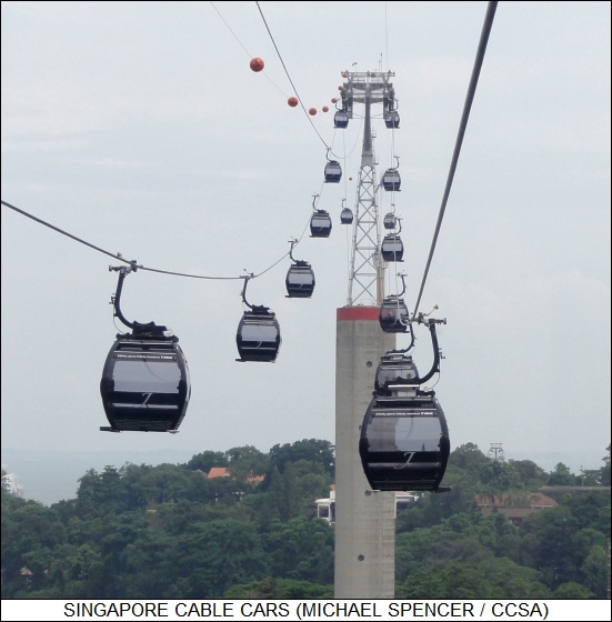 Singapore cable cars