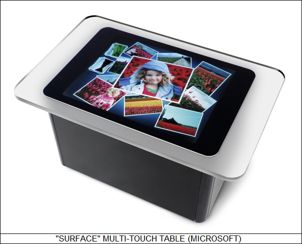 Microsoft Surface multi-touch table