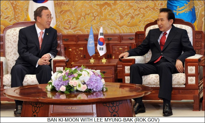 Ban Ki-moon & Lee Myung-bak