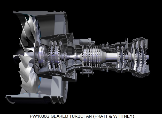 Pratt & Whitney PW1000G geared turbofan