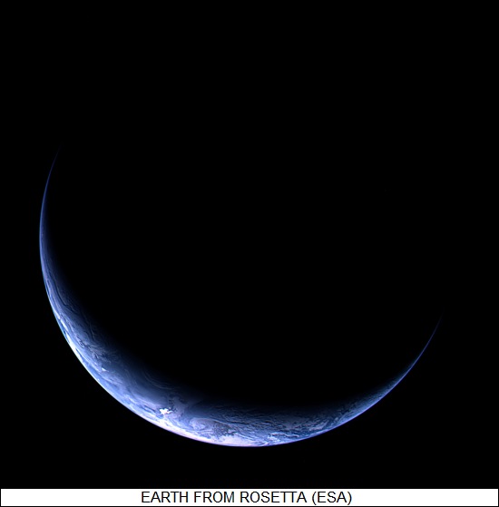 Earth from Rosetta probe