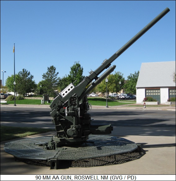 90 millimeter AA gun, Roswell NM