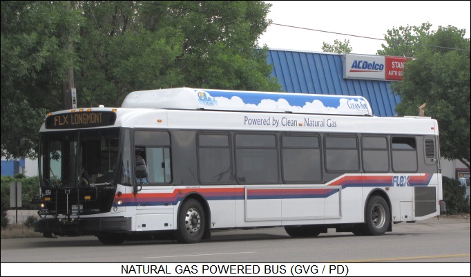 natural gas powered bus