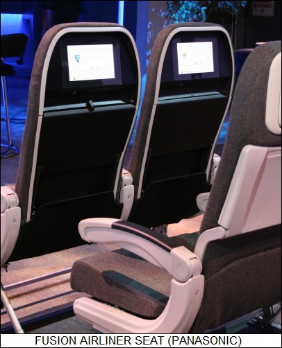 Panasonic Fusion airliner seats