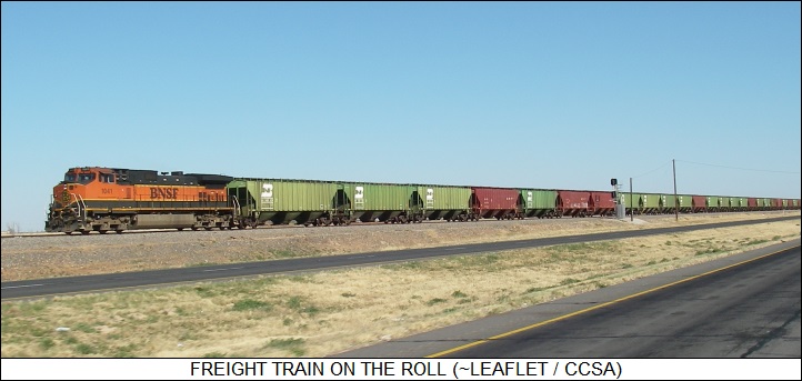 freight train on the roll