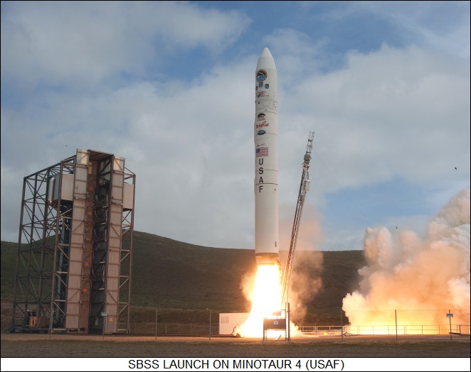 Minotaur 4 launch with SBSS satellite