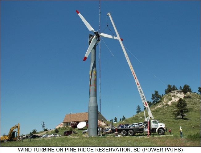 wind turbine on Pine Ridge reservation