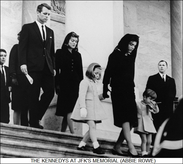 the Kennedy family at JFK's memorial