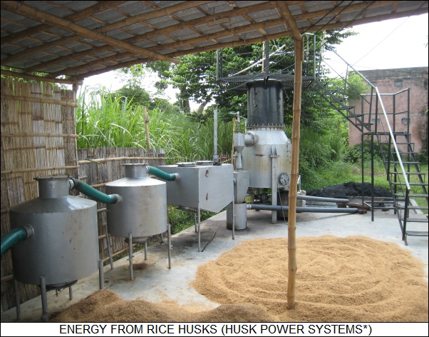 Husk biomass generator
