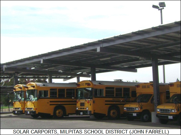 solar carpark, Milpitas school district