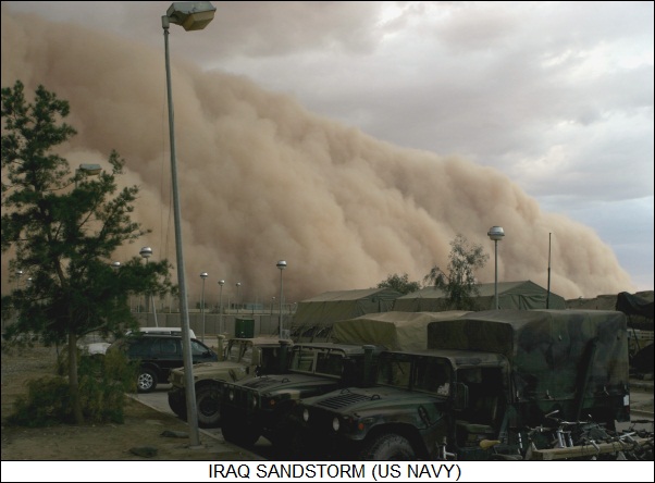 dust storm, Iraq
