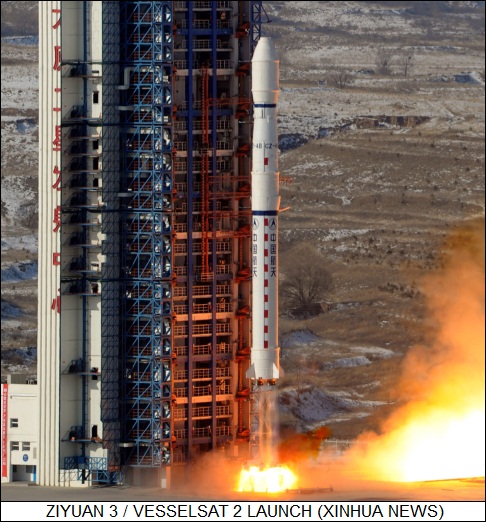 Ziyuan 3 / VesselSat 2 launch