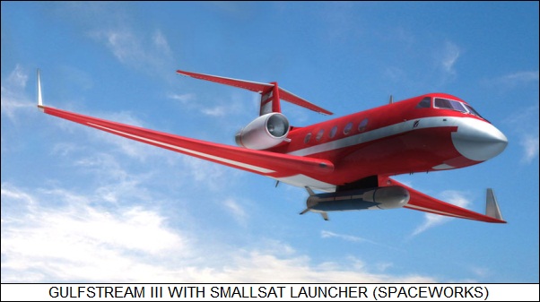 Gulfstream III with smallsat launcher