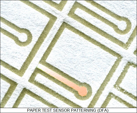 paper test sensor patterning