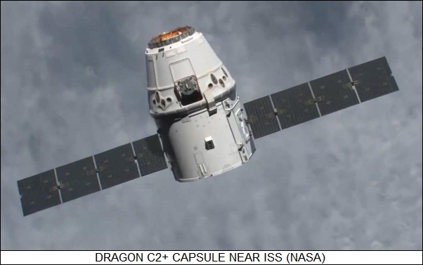 Dragon C2+ at ISS