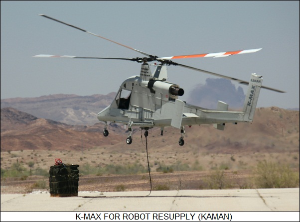 K-MAX for robot resupply