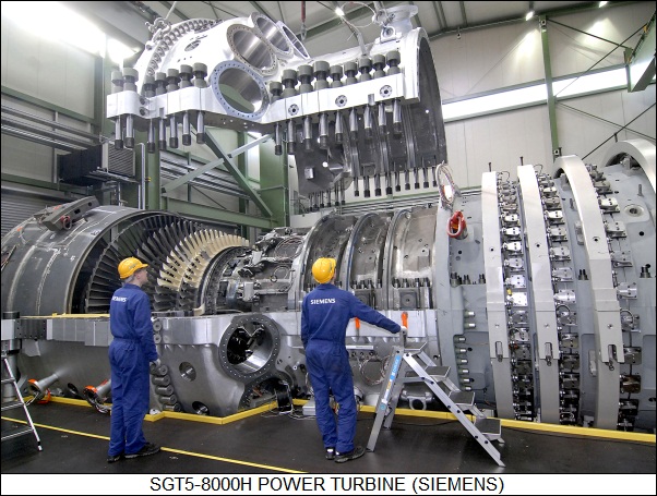 Siemens SGT5-8000H power turbine