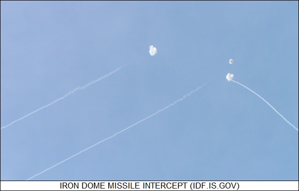 Iron Dome missile intercept