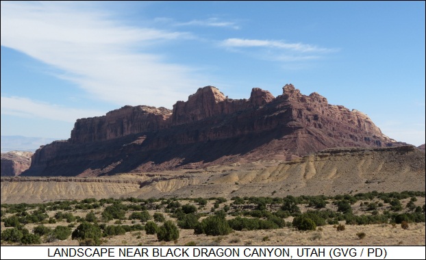 landscape near Black Dragon Canyon, Utah