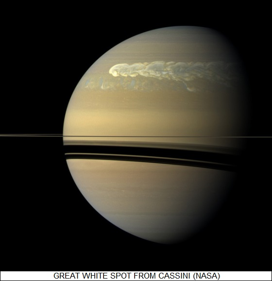 Great White Spot from Cassini