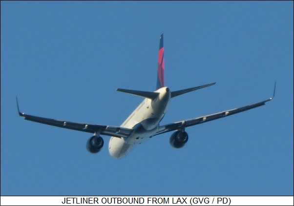 jetliner outbound from LAX