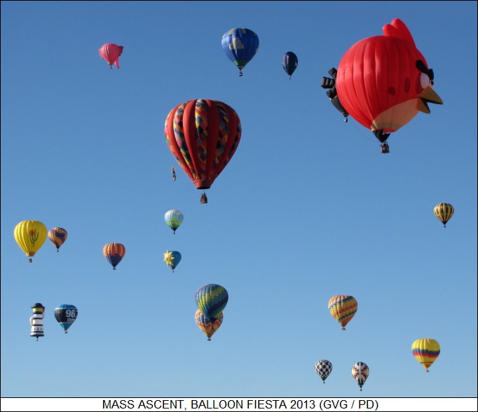 balloon ascent, Balloon Fiesta 2013
