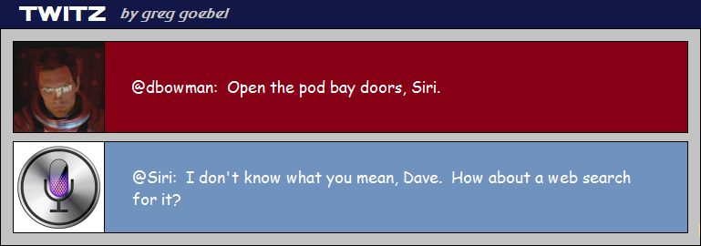 open the pod bay doors, Siri