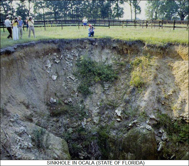 sinkhole in Ocala, Florida