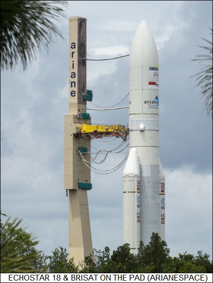 Ariane 5 ECA with Echostar 18 & BRISAT