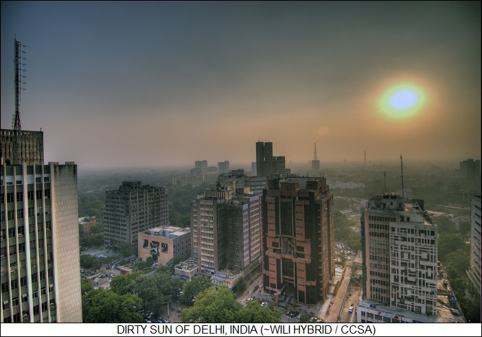 dark sun of Delhi, India