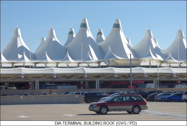 DIA terminal building roof