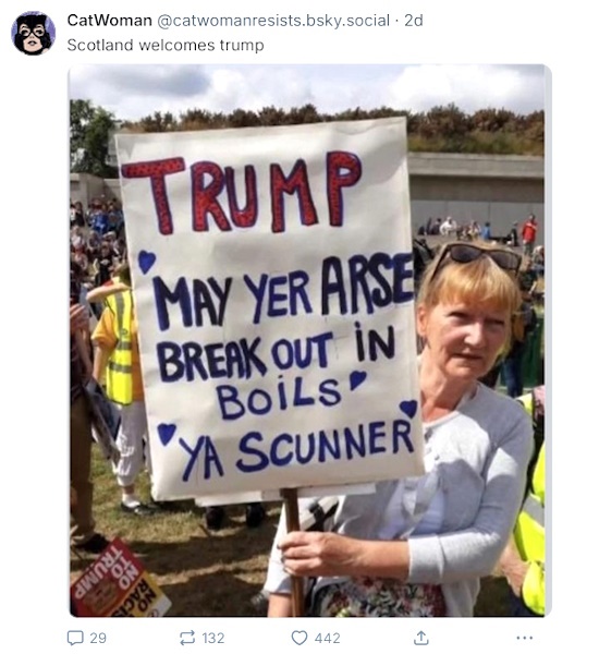 Scotland greets Trump