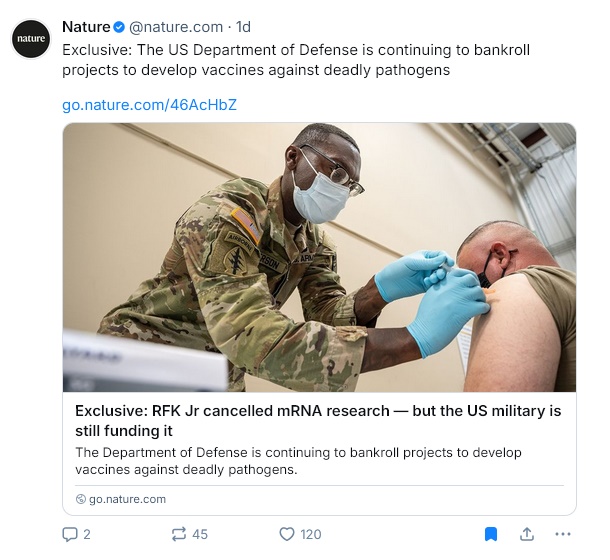 Pentagon does vaccines