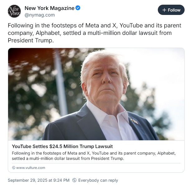 paying off Trump