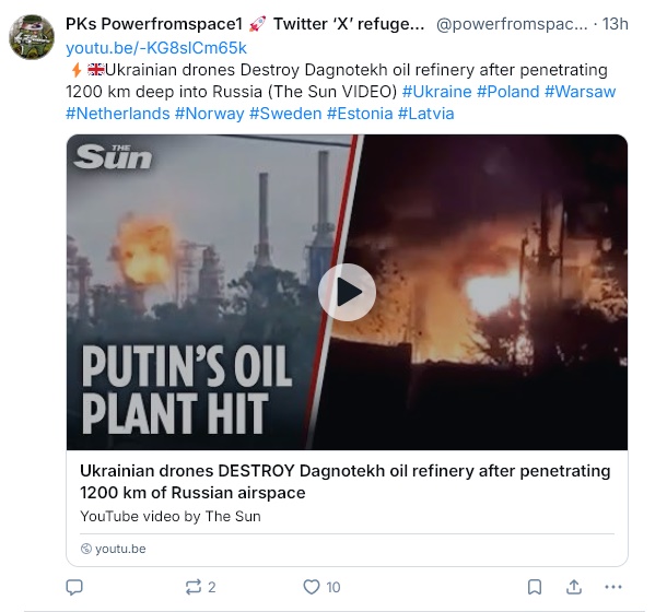 Ukraine strikes Russia